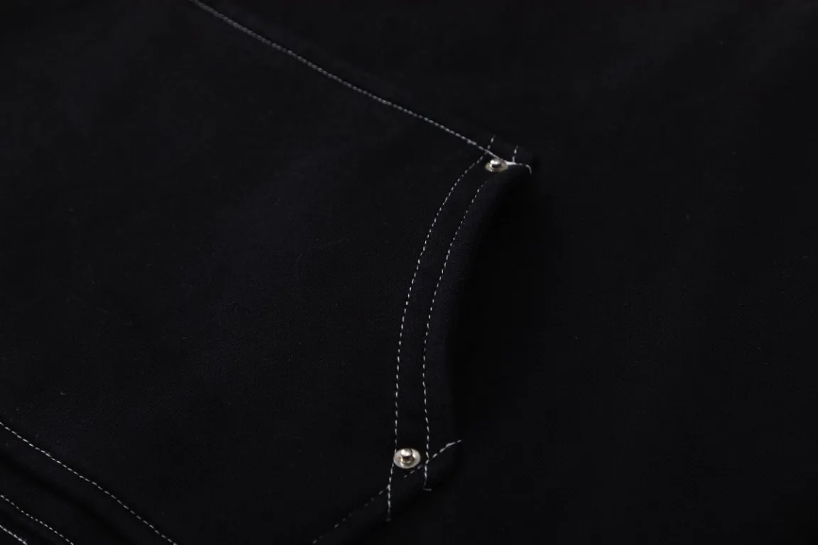 P354 7201#AMIRI pocket embroidery washed LOGO, color: black, size: S M L XL