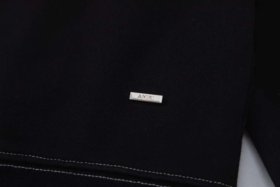 P354 7201#AMIRI pocket embroidery washed LOGO, color: black, size: S M L XL