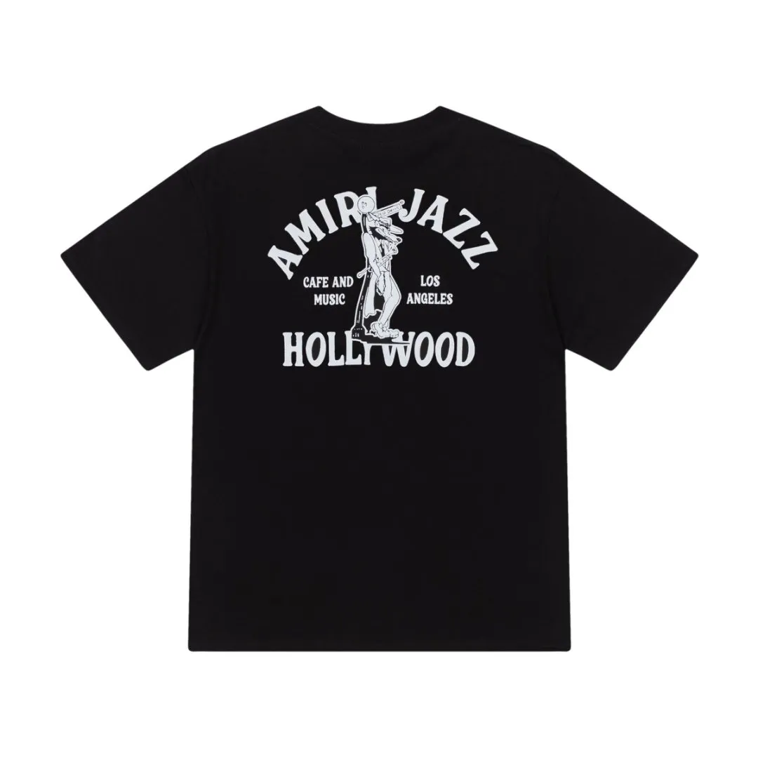 8039#P144amiri new werewolf cartoon loose version T-shirt, made of 300g heavy fabric, color: black, white, size: S M LXL