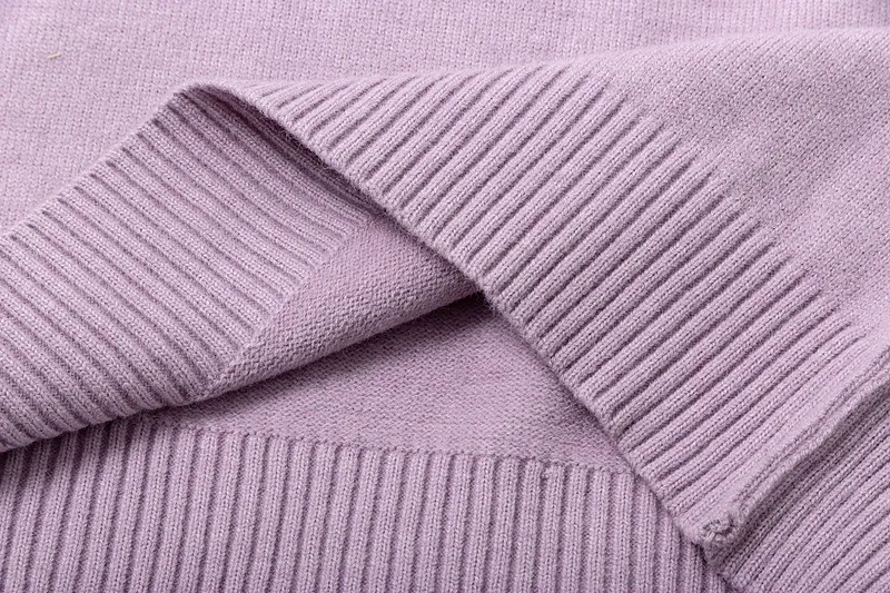Ami Paris2025 early spring new product big love ADC jacquard wool patchwork reverse sleeve technology Ami De Coeur polo collar pullover sweater same style for men and women Oversize version Color: light gray lilac Size: S-XL
