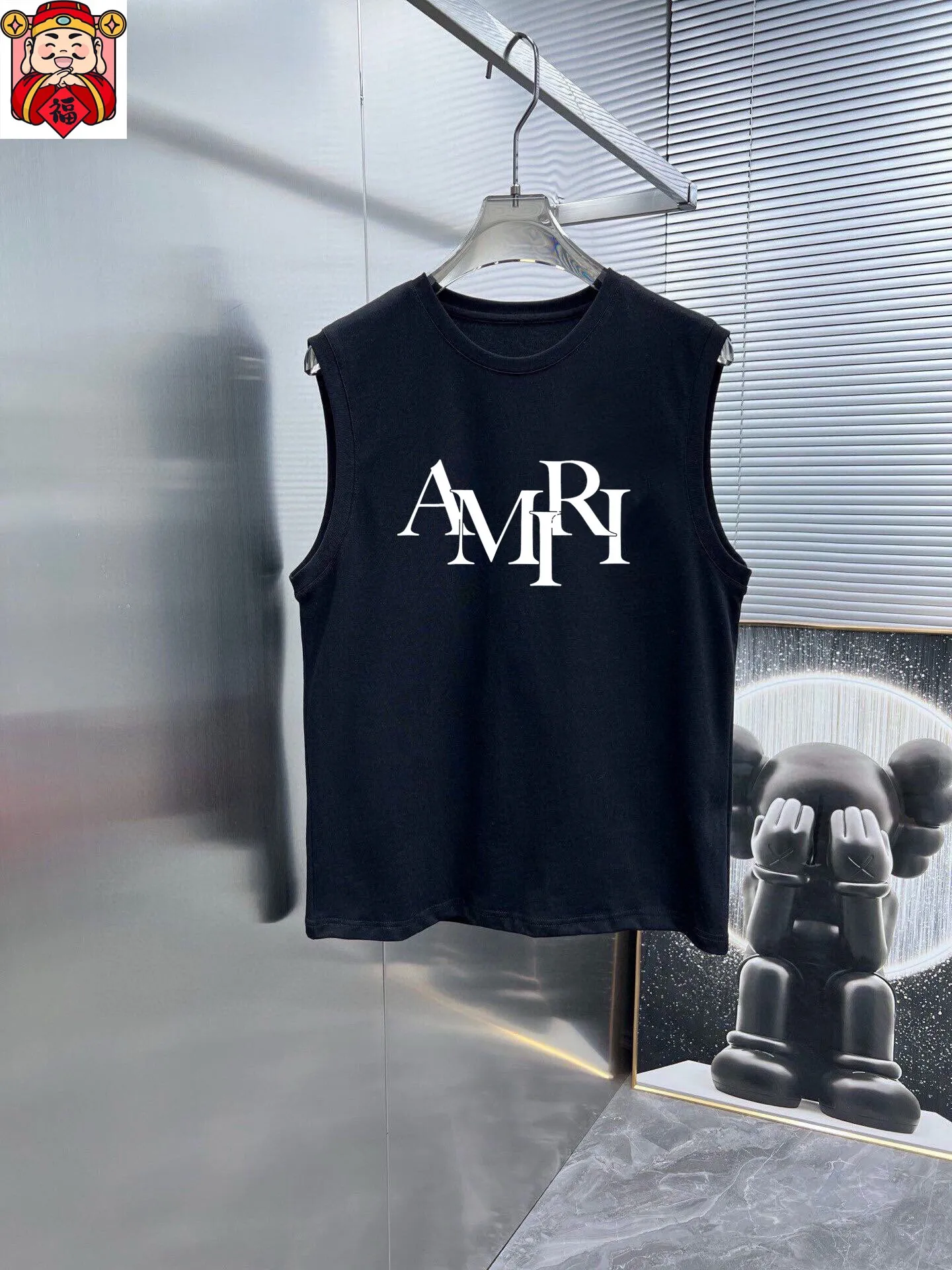 P290 Brand [AMIRI] 2025 spring and summer new vest suit, classic and simple style, anyone can drive easily. Imported custom mercerized cotton fabric, soft, comfortable and stylish, sweat-absorbent and breathable, classic brand letter logo design on the chest. Luxurious fashion craft style, foreign trade company order, luxurious classic design, fashionable must-have item! Highly recommended to buy! 🔺🔺Counter size: M～3XL