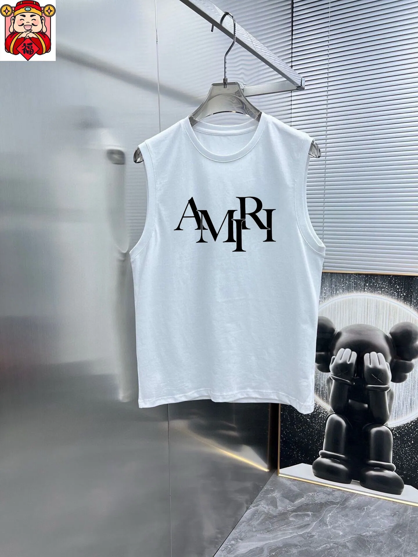 P290 Brand [AMIRI] 2025 spring and summer new vest suit, classic and simple style, anyone can drive easily. Imported custom mercerized cotton fabric, soft, comfortable and stylish, sweat-absorbent and breathable, classic brand letter logo design on the chest. Luxurious fashion craft style, foreign trade company order, luxurious classic design, fashionable must-have item! Highly recommended to buy! 🔺🔺Counter size: M～3XL