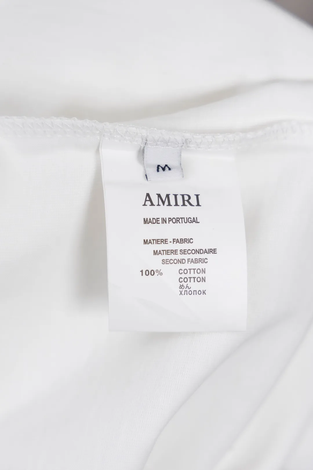 P134 S011 "𝙉𝙚𝙬♈️AMIRI" 🔥50ss new T-shirt, printed + letter logo embroidery process, made of 260g double yarn cotton fabric, soft fabric, fashionable and versatile, same style for men and women. Color: black, white, size: M～3XL