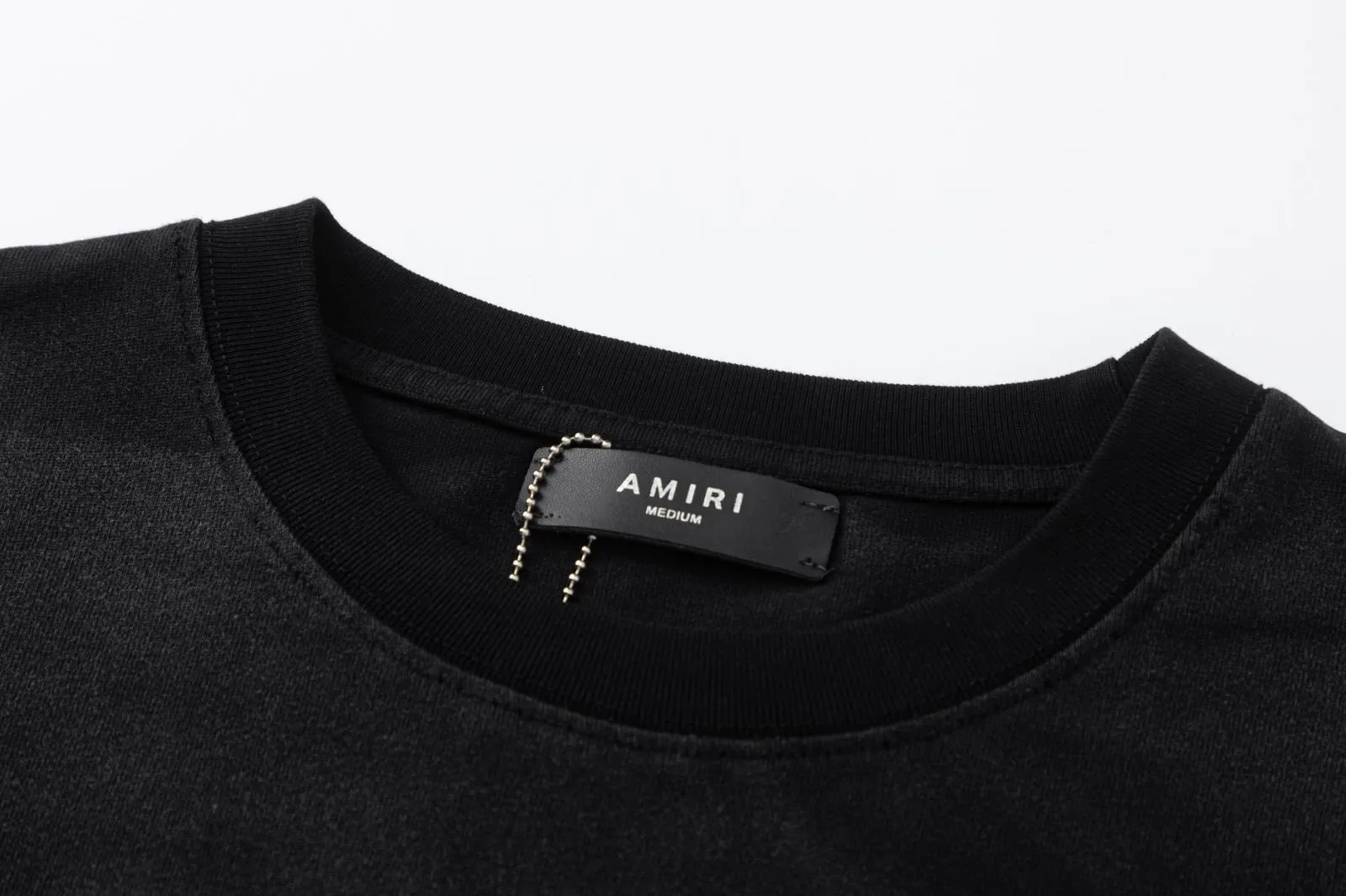 8071#P164, AMIRI classic cartoon LOGO, color: black, size: S M LXL