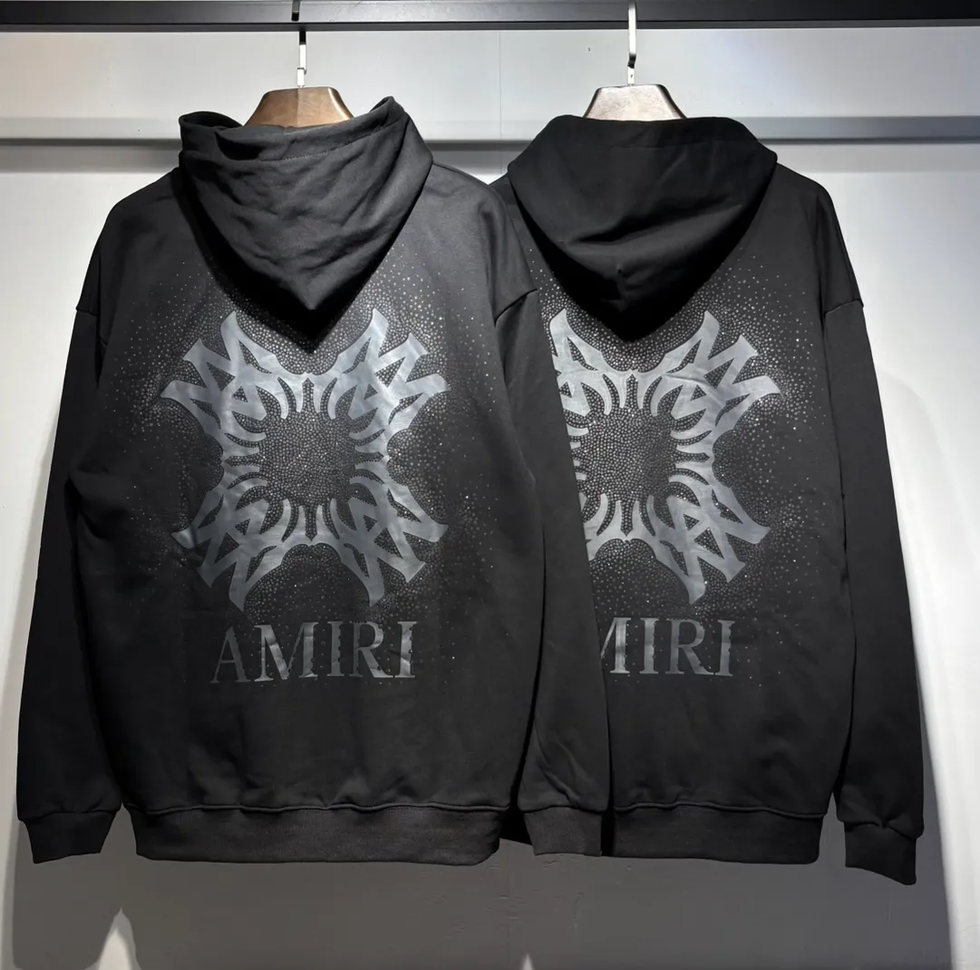 894 P230 autumn and winter new product AMIRI real shot sweatshirt black hanging shot S. M. L. XL