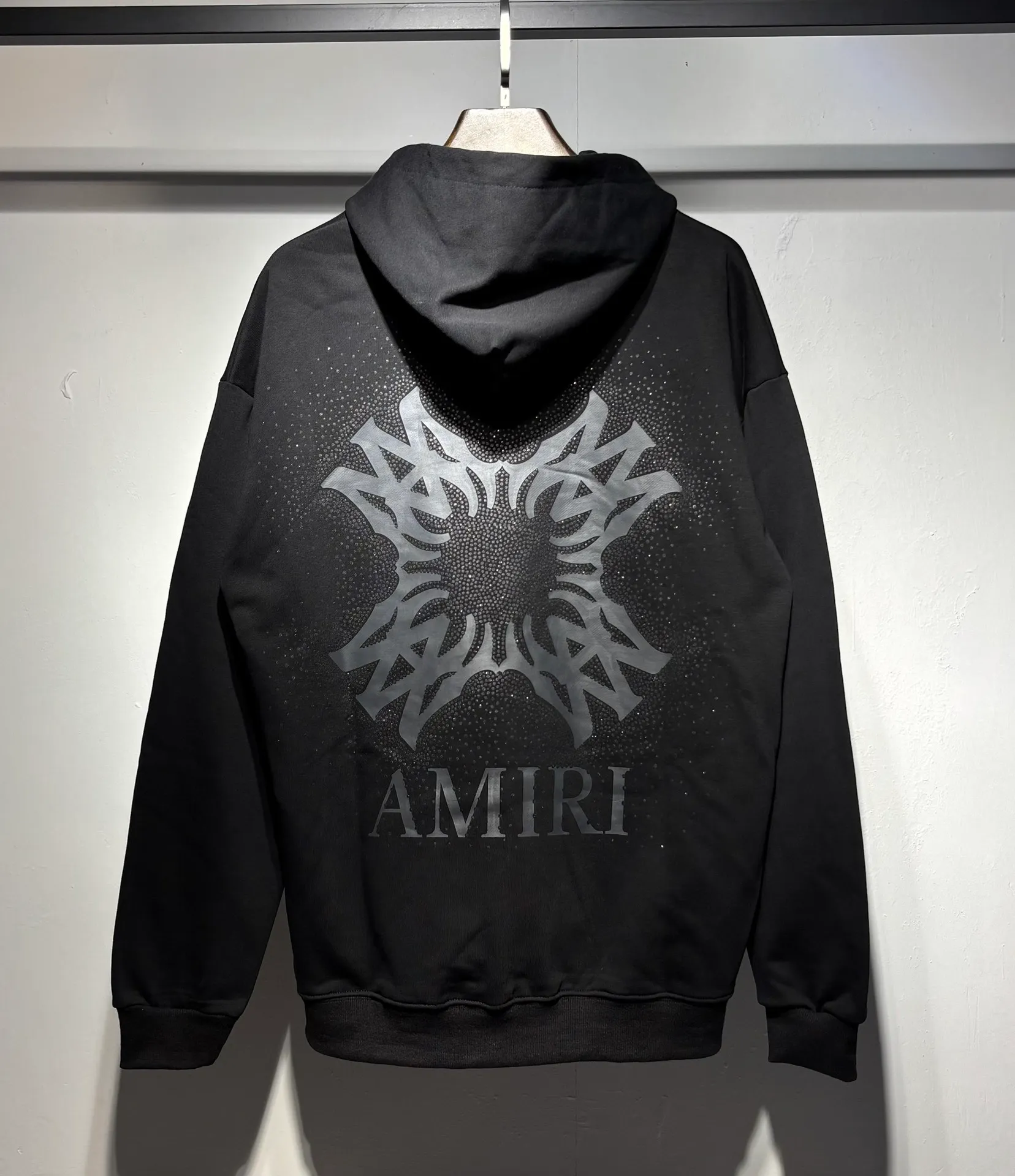 894 P230 autumn and winter new product AMIRI real shot sweatshirt black hanging shot S. M. L. XL