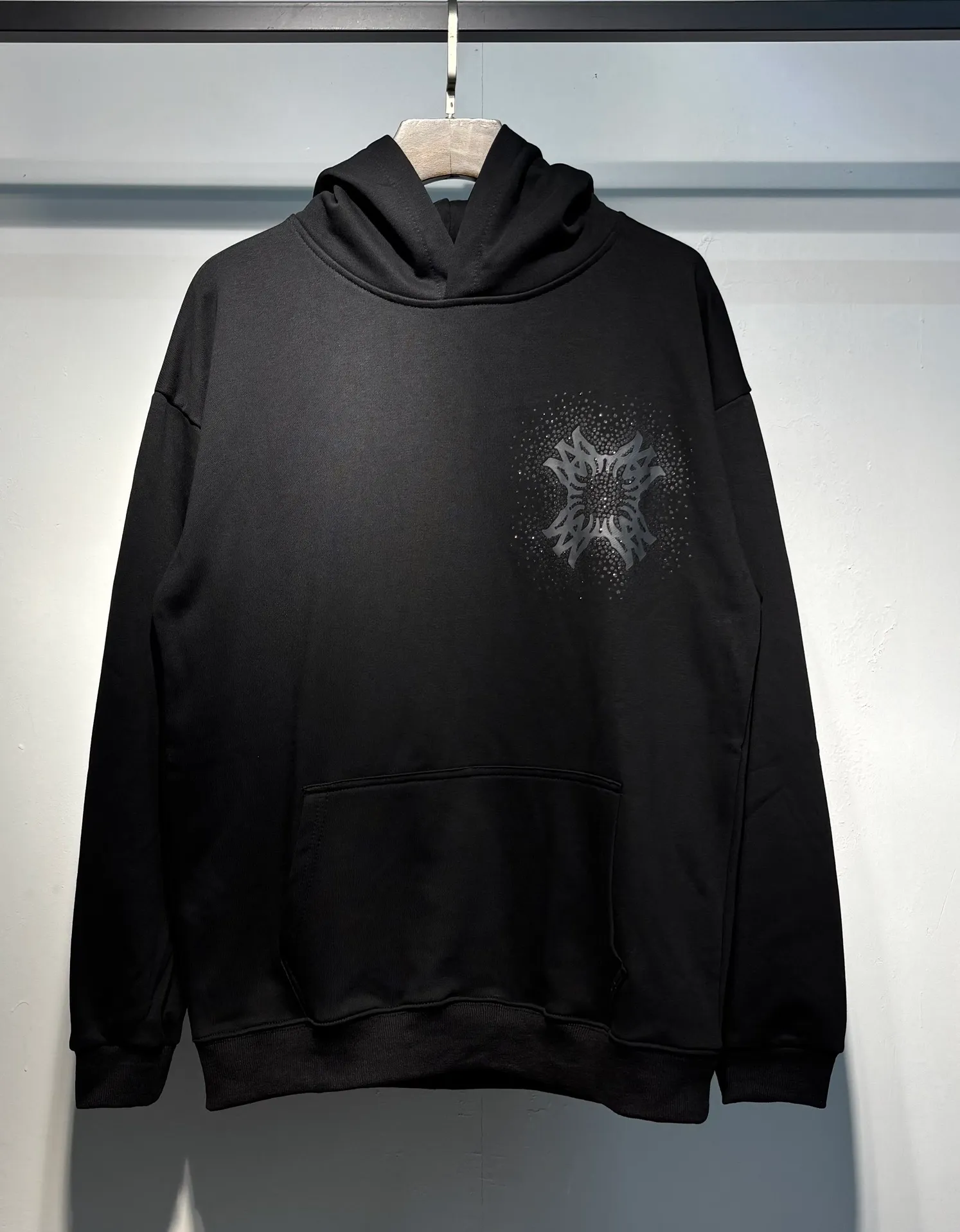 894 P230 autumn and winter new product AMIRI real shot sweatshirt black hanging shot S. M. L. XL