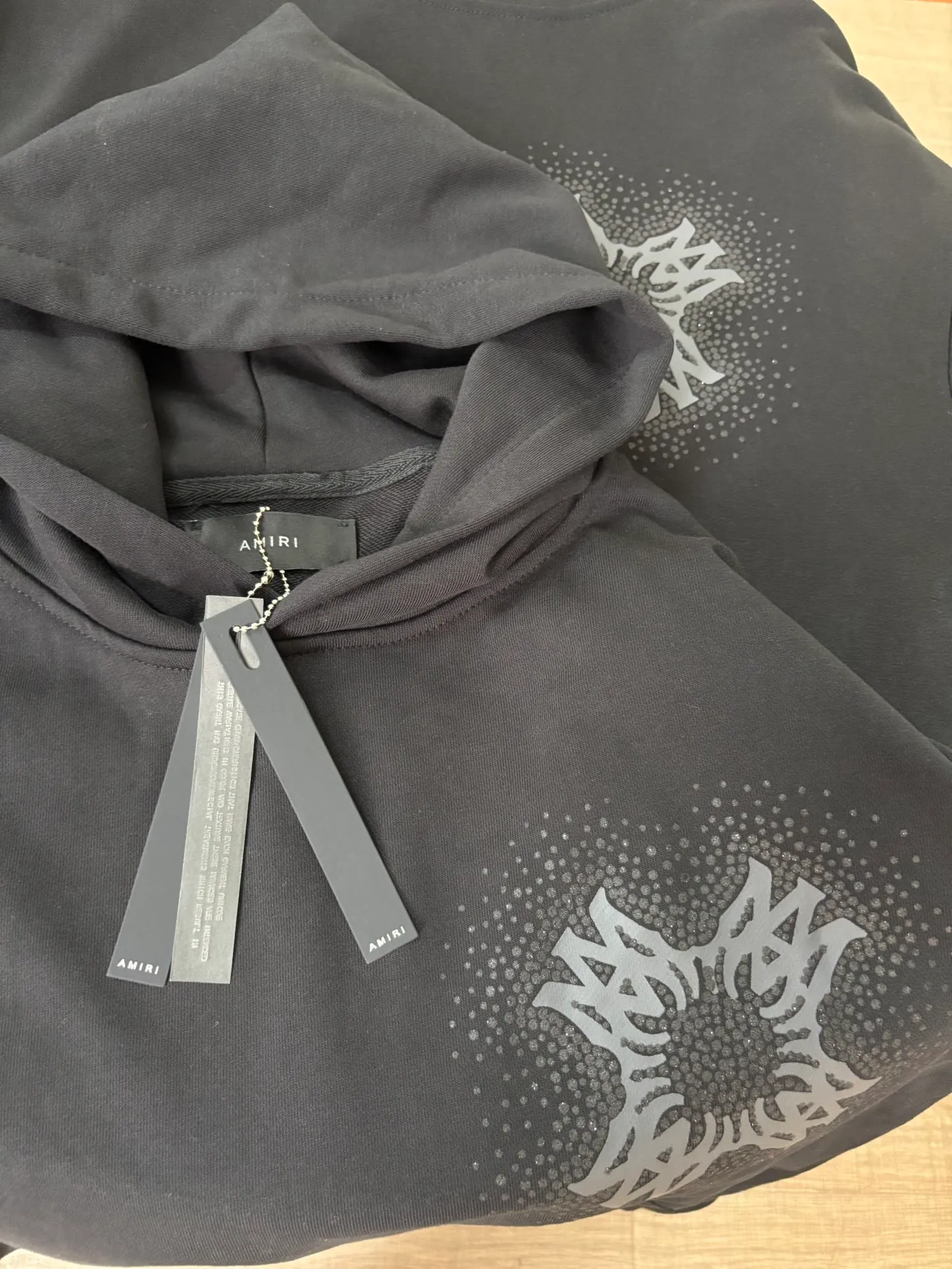894 P230 autumn and winter new product AMIRI real shot sweatshirt black hanging shot S. M. L. XL
