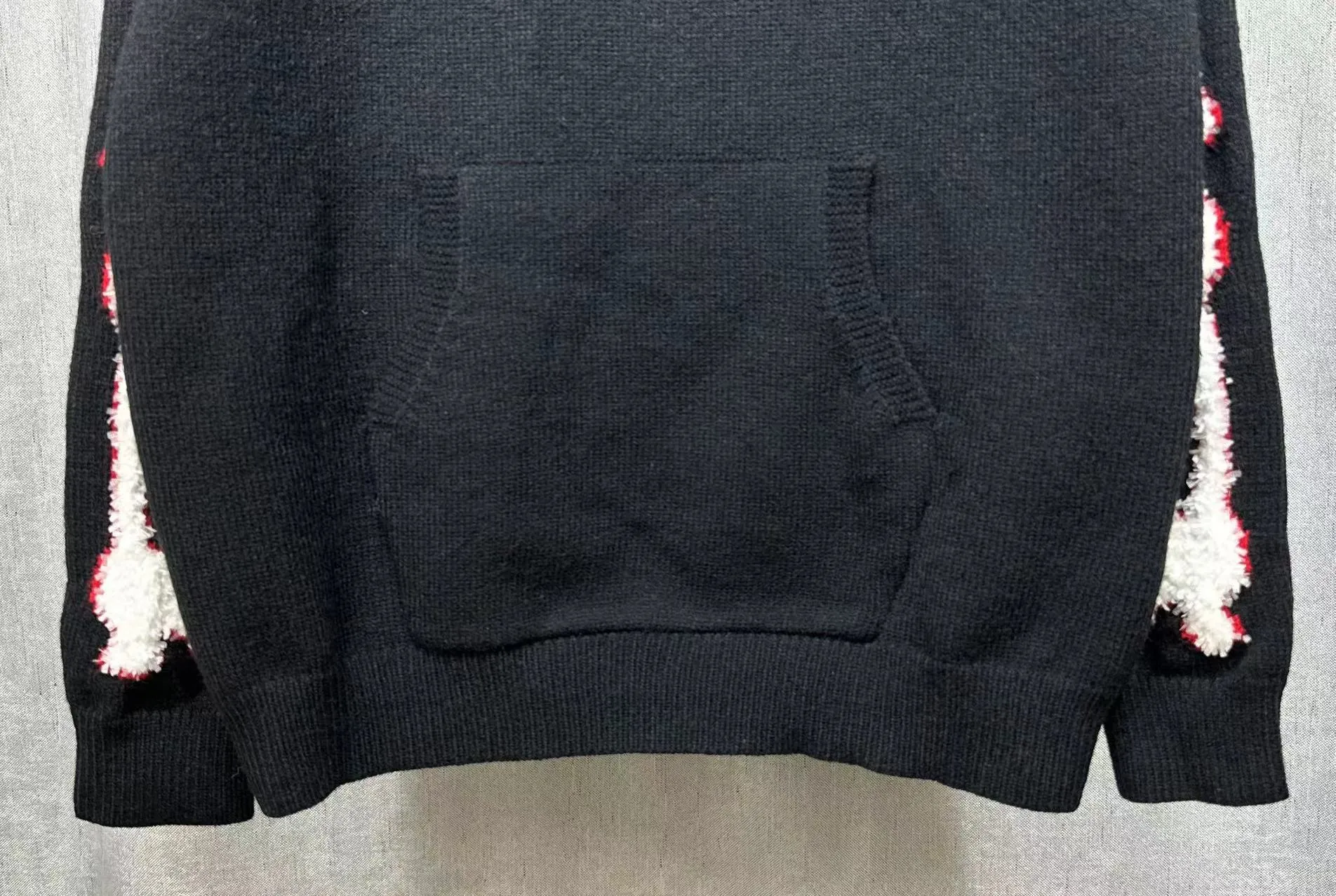 P290 🎉AMIRI new hooded sweater, logo embroidery on the chest + belly bag, 1:1 towel embroidery on the sleeves. Color: apricot white, red, gray, black, size: S M L XL XXL