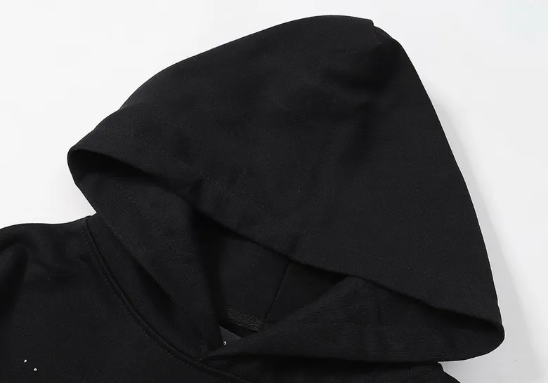 Style number: 884 P220 Fabric: 360g pure cotton terry sweatshirt AMIRI 2025 autumn and winter new logo hooded terry sweatshirt high street unisex loose classic letter jacket Color: black Size: S M L XL