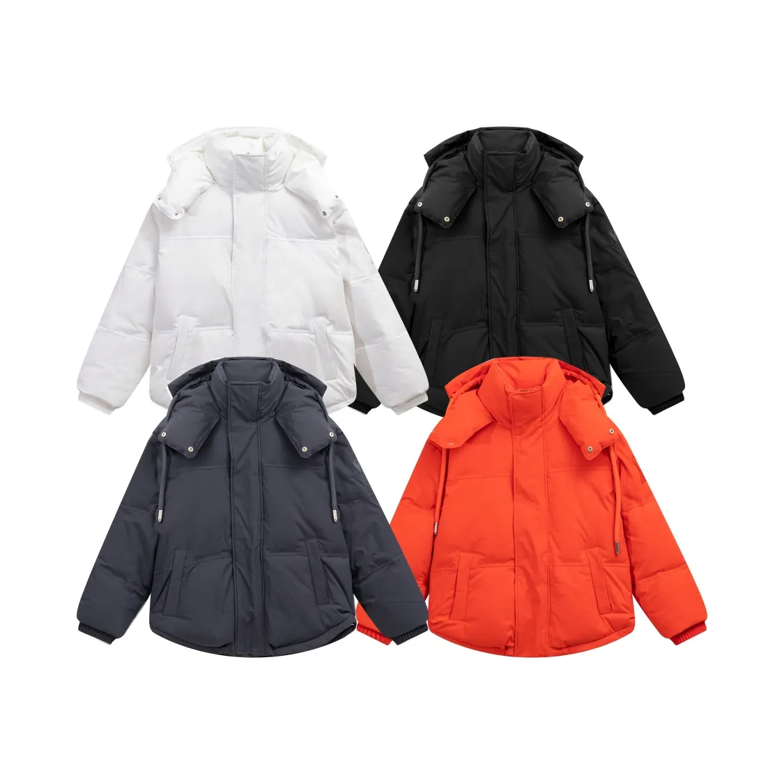 ami paris 22 winter small love solid color down jacket, original order from European trading company, original mold opening, extreme details, unique double-layer lightweight bonded nylon fabric, carefully crafted, windproof, waterproof, highly breathable, warm, elastic and wear-resistant. It is a multi-functional fabric. The lining is made of fine and dense renewable microfiber fabric. It feels light and soft and has a delicate texture. The down has excellent loft. You can also feel its loft through real photos. 800 fill power, filled with 90% white duck down. The down filling is very full, the highest version. Color: black, white, dark gray, orange. Size: S-XL (size specifications are consistent with G Net)