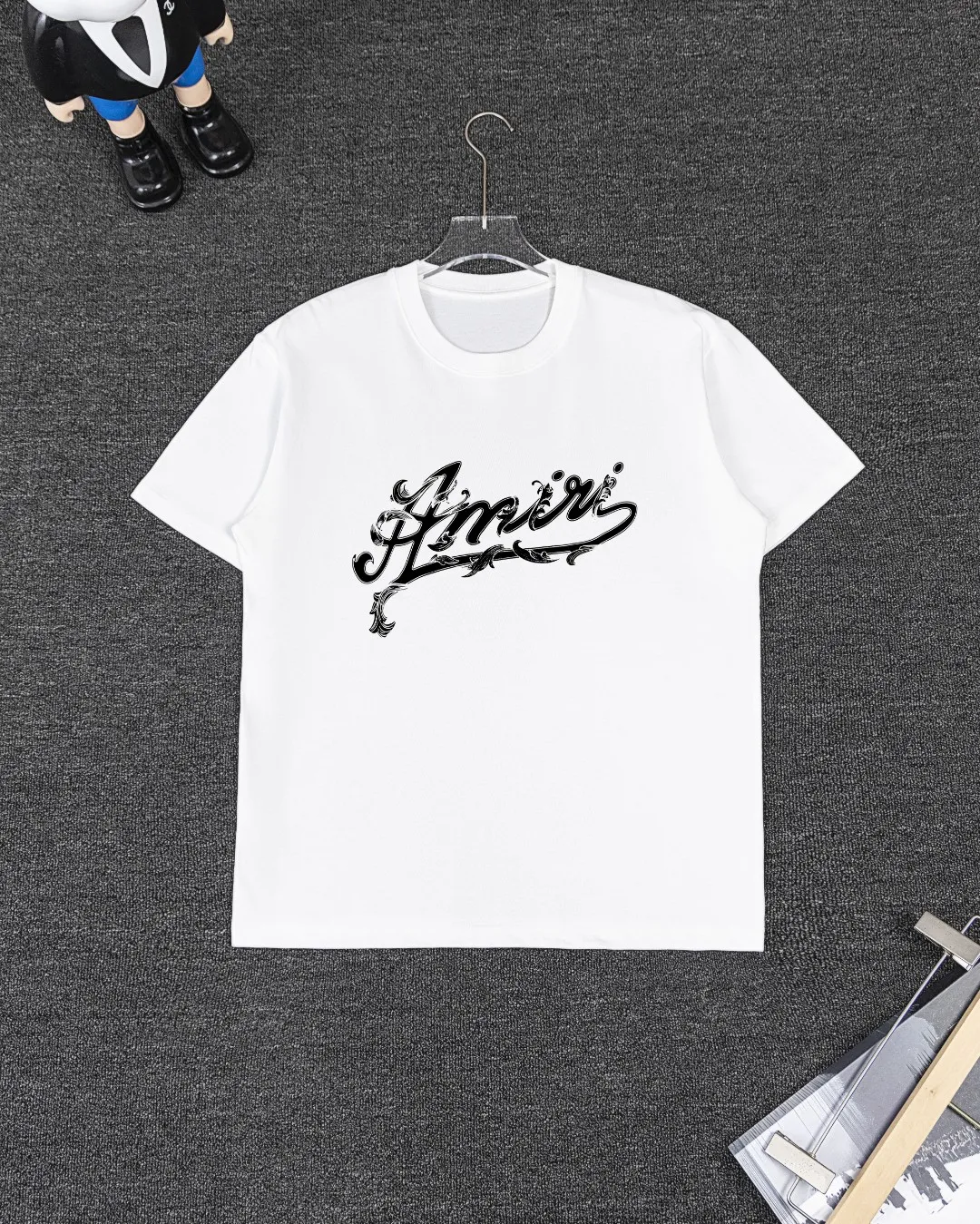 P280 AMIRI spring and summer short-sleeved suit, Xinjiang long-staple cotton short-sleeved + pure cotton terry shorts, a fusion of top elements, trendy men's fashion, unparalleled in terms of upper body comfort, it can be said to be a must-have set for summer. Size: S M L