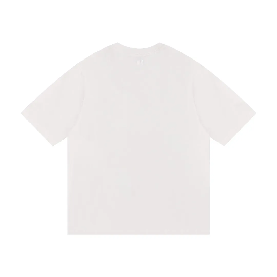P114 Style No. 125 AMI&WDC [Cui Woo-sik co-branded model] AMI2025 spring and summer new short-sleeved genuine original 1;1 mold color: white Size: S-XL
