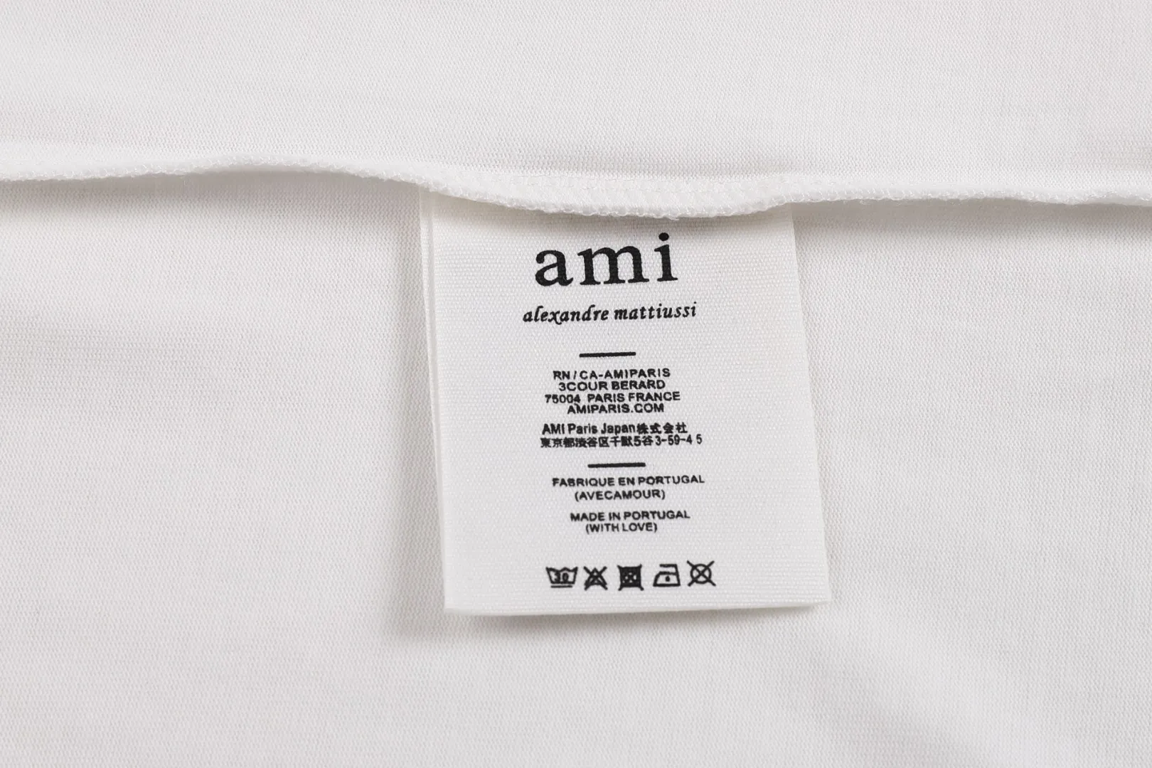 P114 Style No. 125 AMI&WDC [Cui Woo-sik co-branded model] AMI2025 spring and summer new short-sleeved genuine original 1;1 mold color: white Size: S-XL