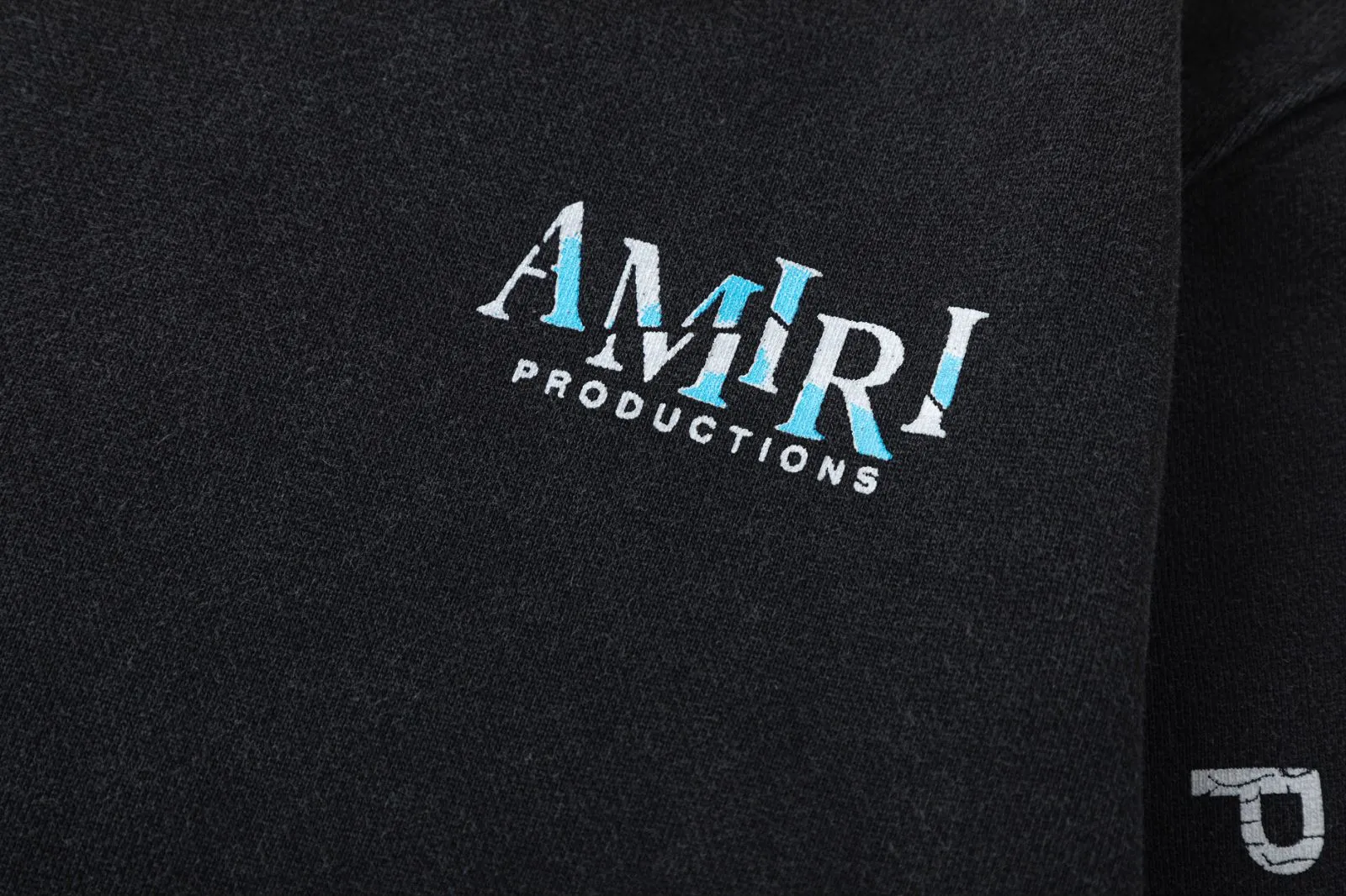 7185#P330AMIRI grimace washed distressed hooded sweatshirt, color: black, size: S M L XL
