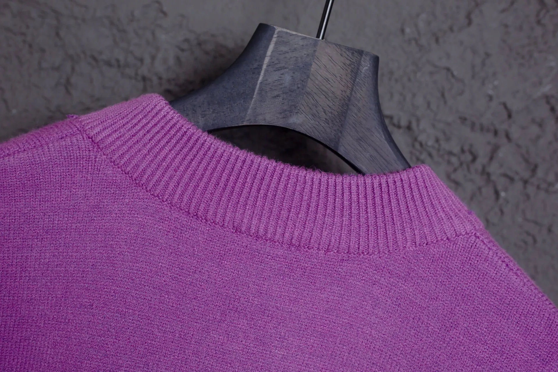 P186 Style No.: MQ802 AMI Classic Big Love Series Jacquard Cardigan Sweater Highest Version Supports Comparison Color: Purple, Size: S-XL