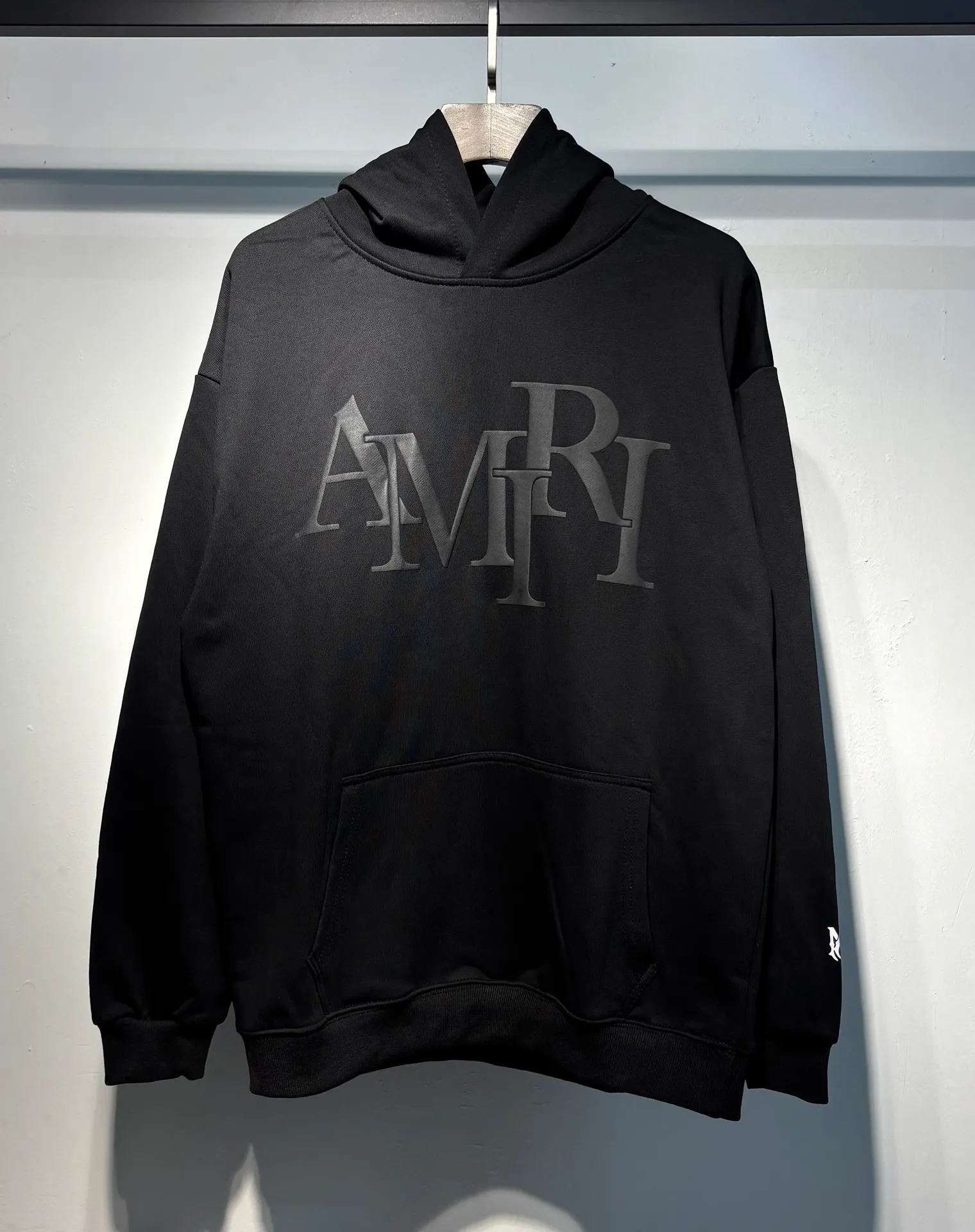 899 P220 autumn and winter new foam AMIRI real shot sweatshirt black hanging shot S. M. L. XL