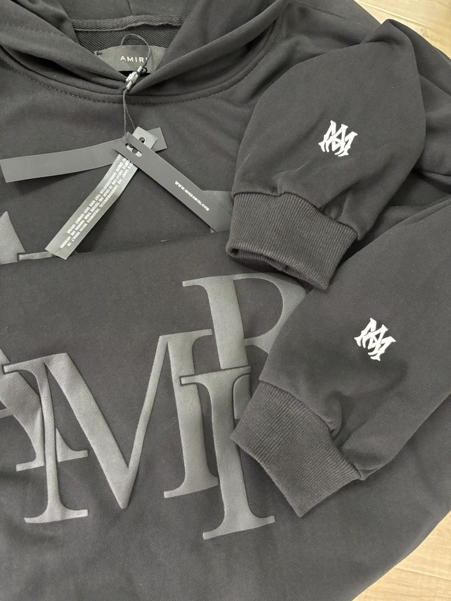 899 P220 autumn and winter new foam AMIRI real shot sweatshirt black hanging shot S. M. L. XL
