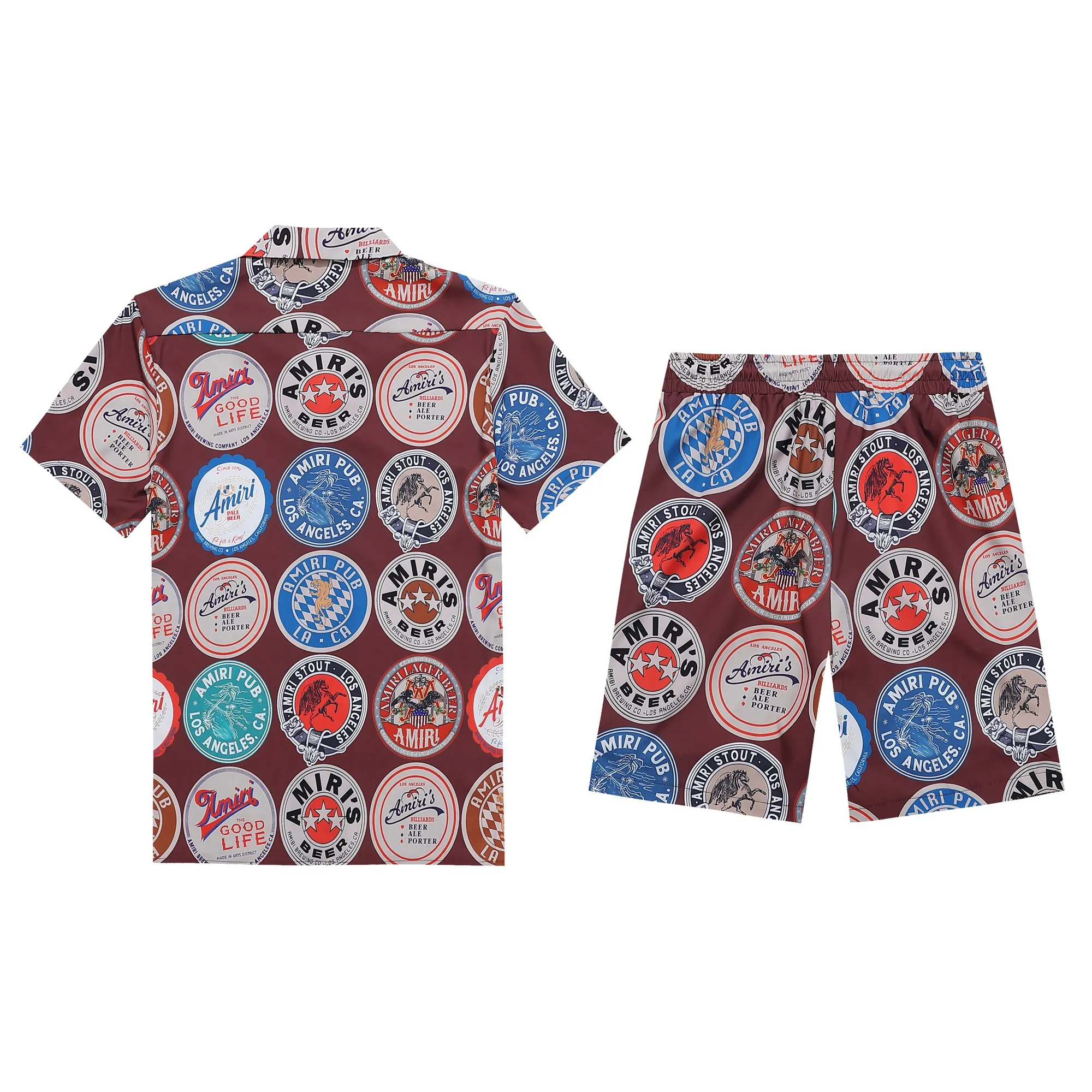 P240 new shirt set, high-quality satin fabric, soft, comfortable, breathable and shiny, with top-notch feel. High-definition digital printing, fine workmanship, detachable top and pants, mesh pants, refreshing and not close to the body, M~XXXL