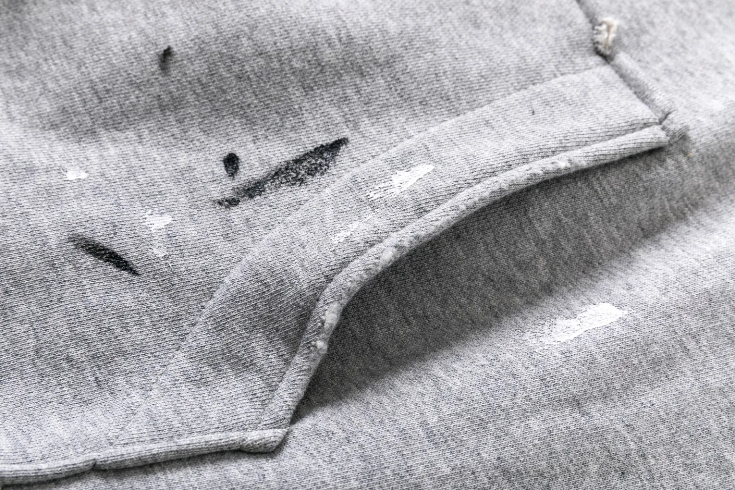 6128#P316 AMIRI 21AW Wang Yibo's same style splash-ink hole loose hoodie for men and women, casual pullover sweatshirt for couples. Color; floral gray. Size ;S M L XL