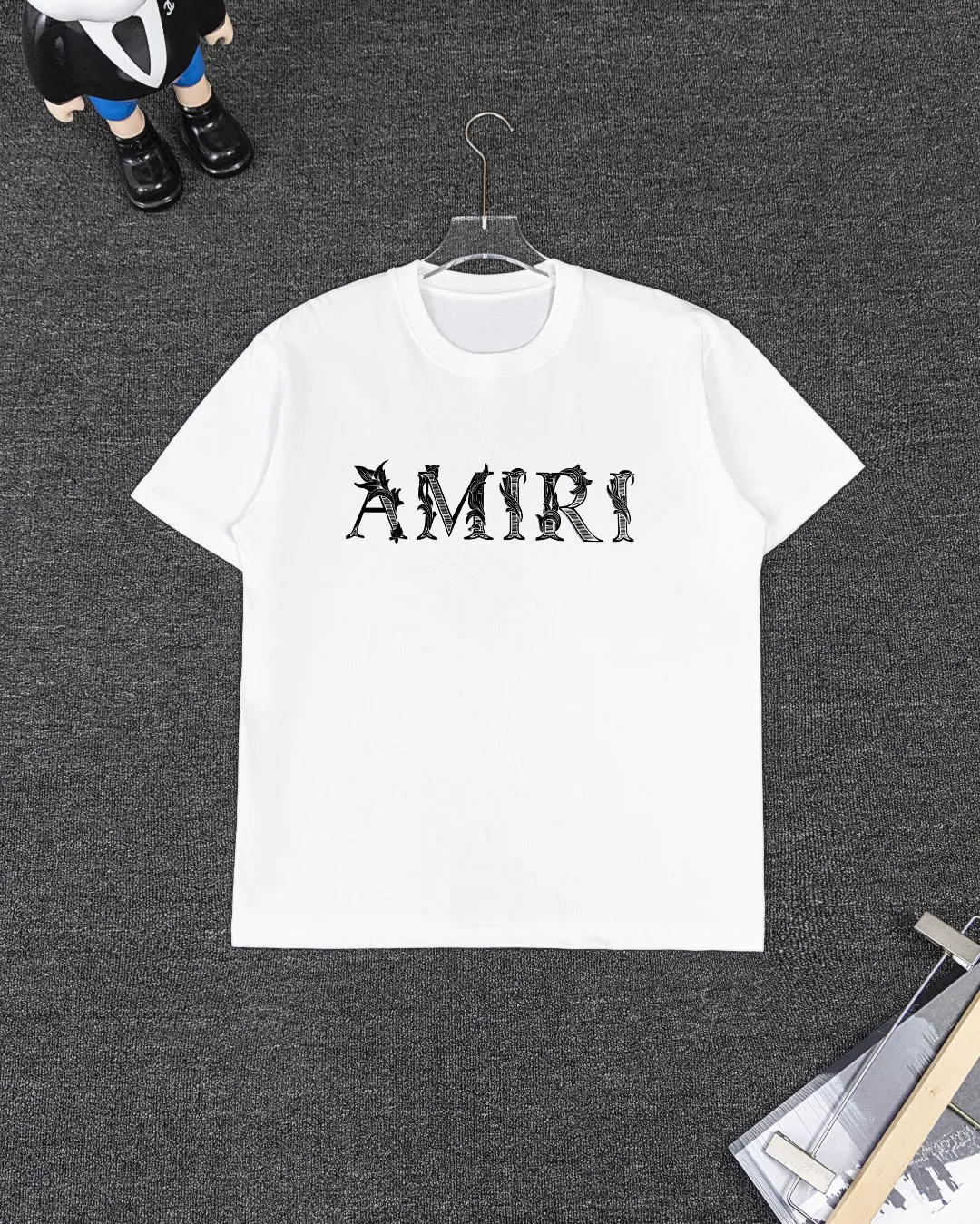 P280 AMIRI spring and summer short-sleeved suit, Xinjiang long-staple cotton short-sleeved + pure cotton terry shorts, a fusion of top elements, trendy men's fashion, unparalleled in terms of upper body comfort, it can be said to be a must-have set for summer. Size: S M L