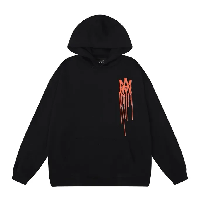 Style number: 859 P220 Fabric: 360g pure cotton terry sweatshirt AMIRI 2025 autumn and winter new logo hooded terry sweatshirt high street unisex loose classic letter jacket Color: Black White Size: S M L XL