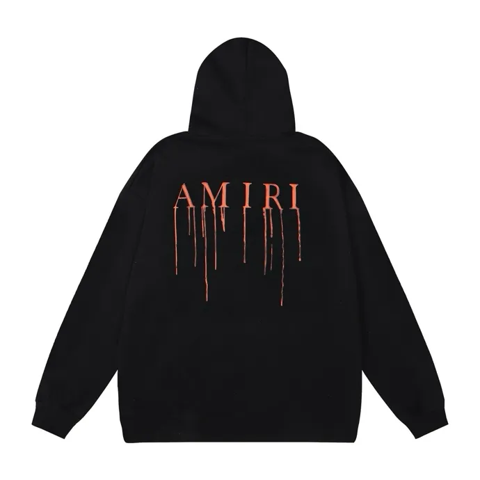Style number: 859 P220 Fabric: 360g pure cotton terry sweatshirt AMIRI 2025 autumn and winter new logo hooded terry sweatshirt high street unisex loose classic letter jacket Color: Black White Size: S M L XL