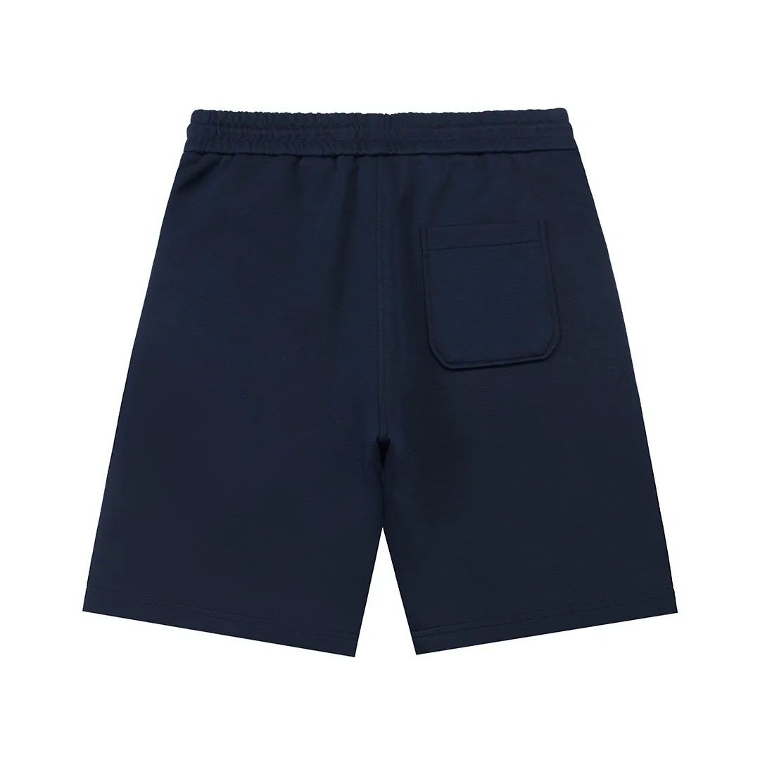 🅿️200 AMI 2025 new style, light luxury, embroidered love letter logo, essential for daily commuting for men and women, casual shorts ·Customized terry fabric ·Elastic + drawstring adjustable waistband ·Imported machine high-density embroidery technology ·Waist label, tag, three wash marks complete Color: dark blue Size: M L XL XXL XXXL
