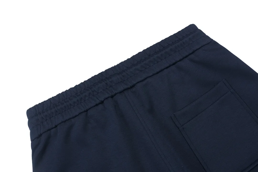 🅿️200 AMI 2025 new style, light luxury, embroidered love letter logo, essential for daily commuting for men and women, casual shorts ·Customized terry fabric ·Elastic + drawstring adjustable waistband ·Imported machine high-density embroidery technology ·Waist label, tag, three wash marks complete Color: dark blue Size: M L XL XXL XXXL