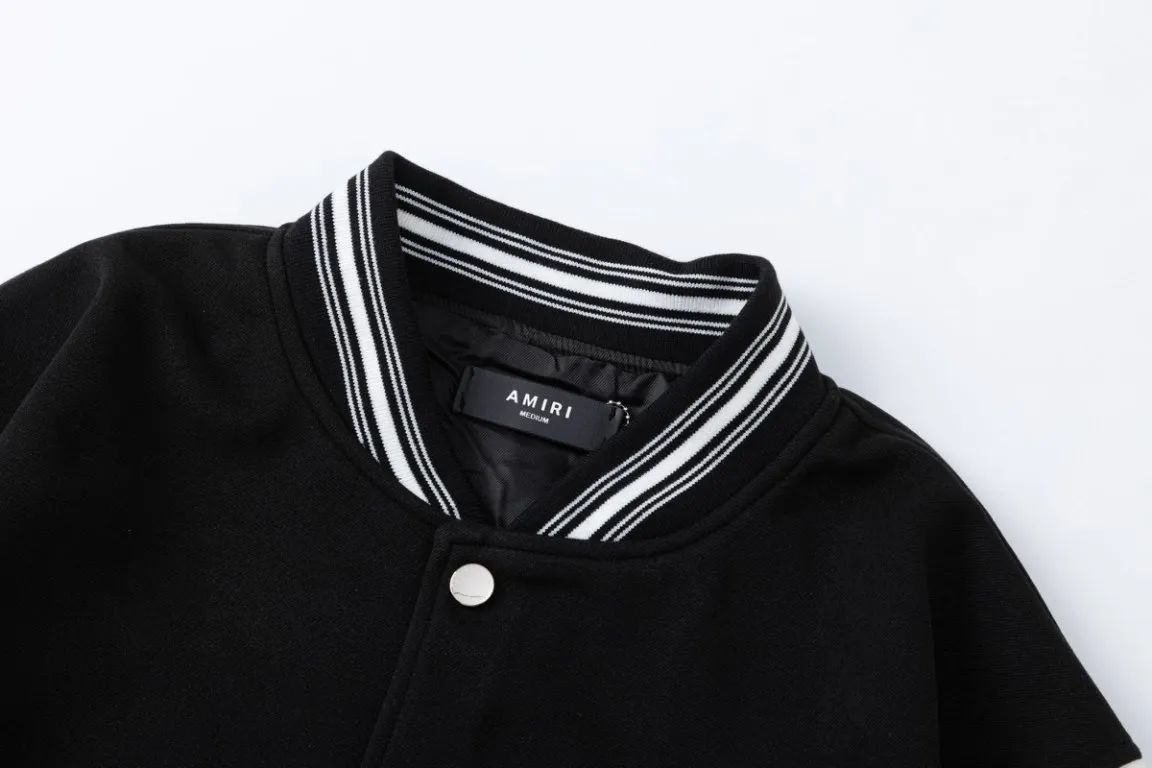 P476 7187#AMIRI classic embroidery LOGO, color: black, size: S M L XL