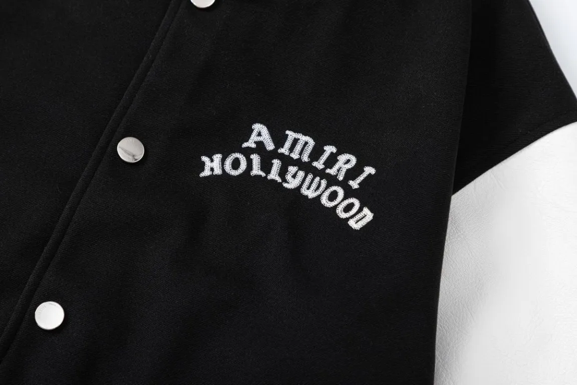 P476 7187#AMIRI classic embroidery LOGO, color: black, size: S M L XL