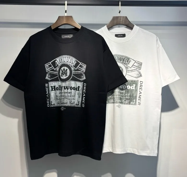 726 model P126 AMIRI real shot black white hanging shot S. M. L. XL