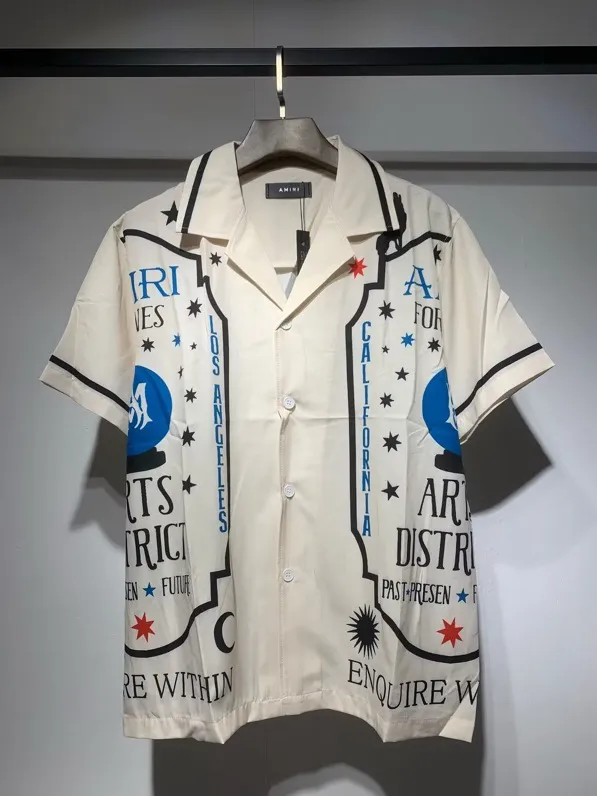 1014 new product P146 AMIRI nylon beach short-sleeved shirt S. M. L. XL