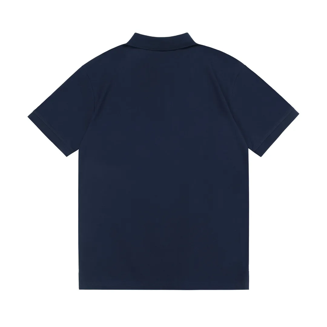 🅿️190 ami 2025 new love embroidered logo couple style casual polo shirt ·Customized pique cotton fabric ·Imported Tajima machine embroidery technology ·Collar label, hangtag, main mark and three labels complete Color: dark blue Size: M-XXXL