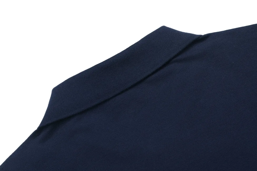 🅿️190 ami 2025 new love embroidered logo couple style casual polo shirt ·Customized pique cotton fabric ·Imported Tajima machine embroidery technology ·Collar label, hangtag, main mark and three labels complete Color: dark blue Size: M-XXXL