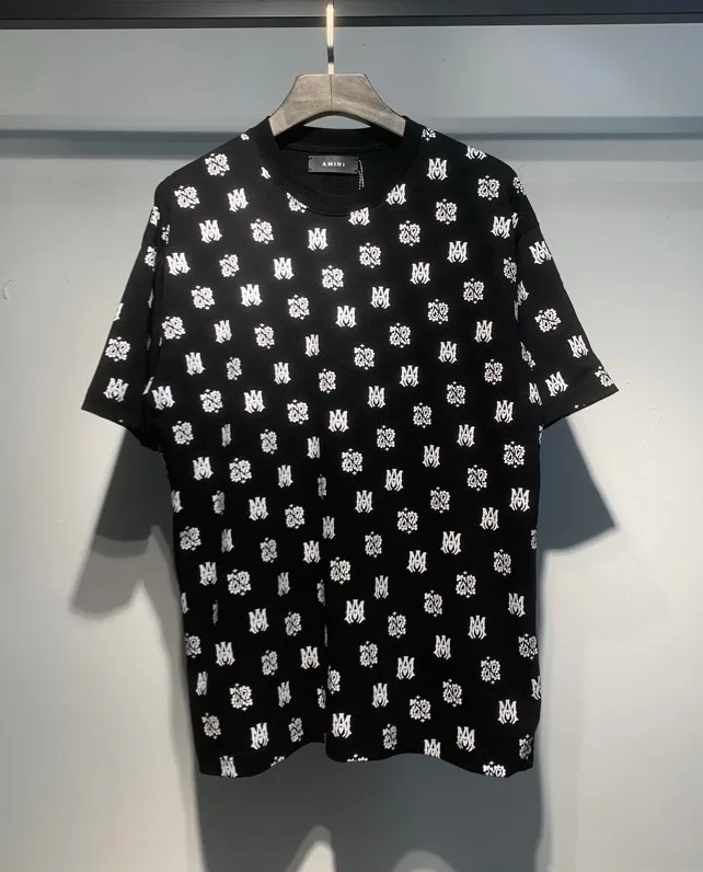 688 model P126 AMIRI real shot black white blue hanging shot S. M. L. XL details