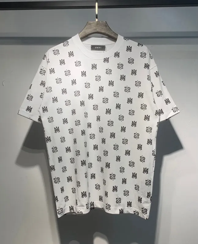 688 model P126 AMIRI real shot black white blue hanging shot S. M. L. XL details