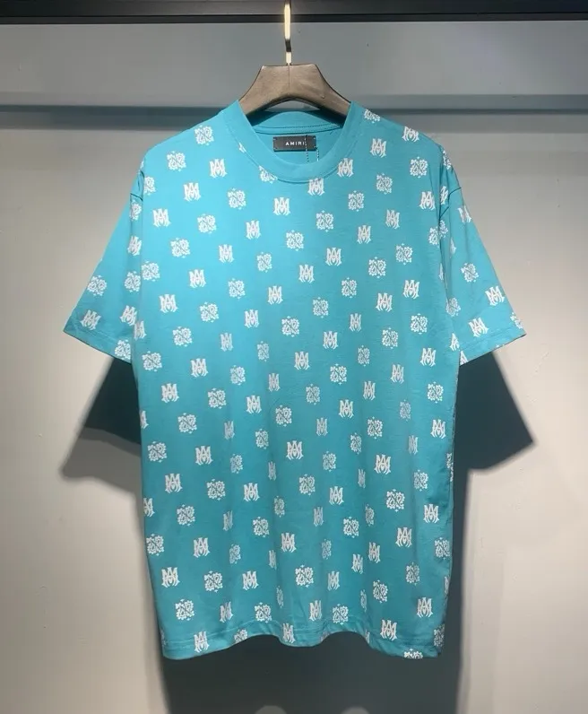 688 model P126 AMIRI real shot black white blue hanging shot S. M. L. XL details