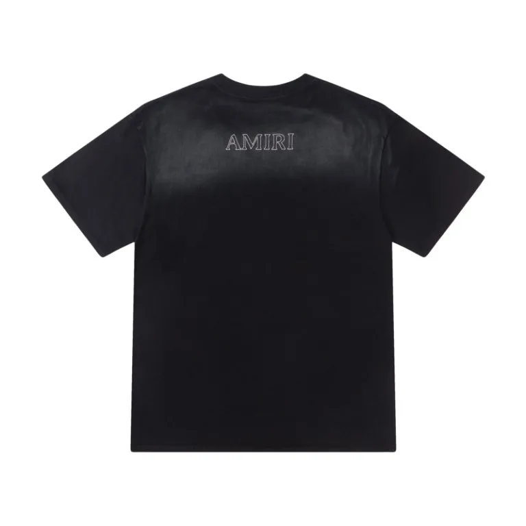 P170 8066#AMIRI pocket embroidery washed LOGO, color: beige, black, size: S M L XL