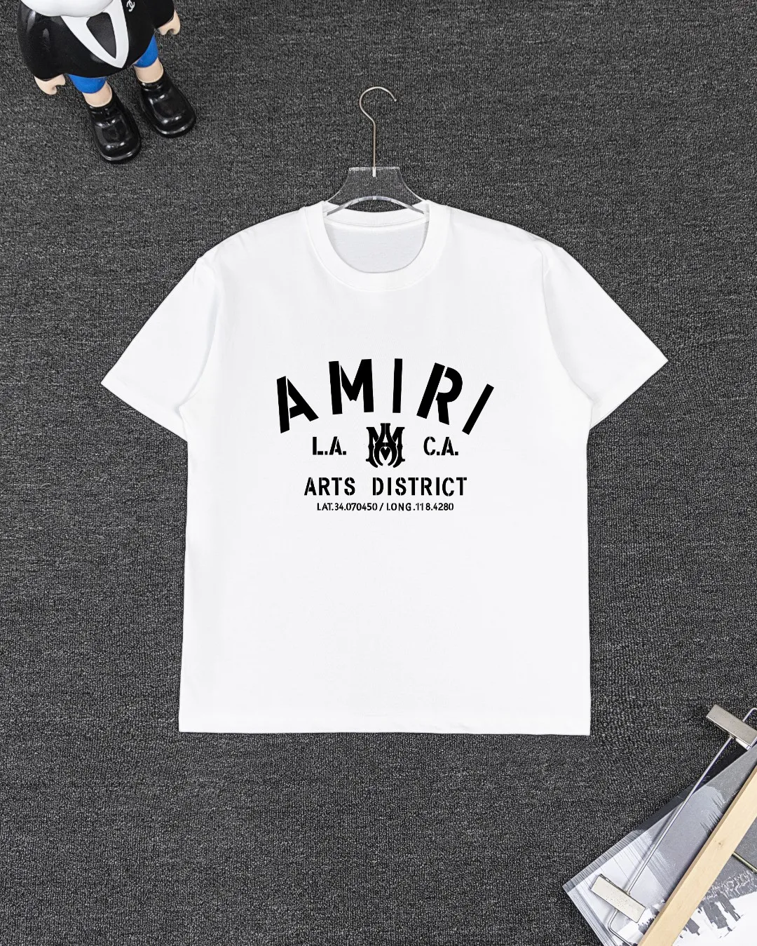 P280 AMIRI spring and summer short-sleeved suit, Xinjiang long-staple cotton short-sleeved + pure cotton terry shorts, a fusion of top elements, trendy men's fashion, unparalleled in terms of upper body comfort, it can be said to be a must-have set for summer. Size: S M L