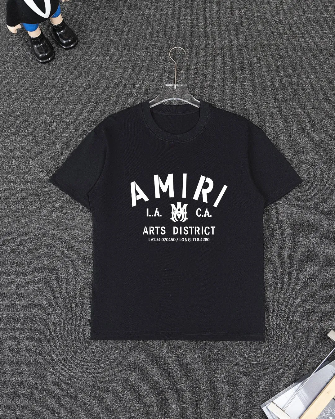P280 AMIRI spring and summer short-sleeved suit, Xinjiang long-staple cotton short-sleeved + pure cotton terry shorts, a fusion of top elements, trendy men's fashion, unparalleled in terms of upper body comfort, it can be said to be a must-have set for summer. Size: S M L