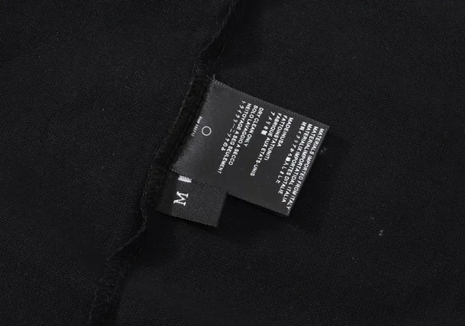Style number: 695 P120 Fabric: 260g double yarn AMIRI 2025 spring and summer new logo round neck T-shirt high street unisex style loose classic letter short sleeves Color: White Black Size: S M L XL