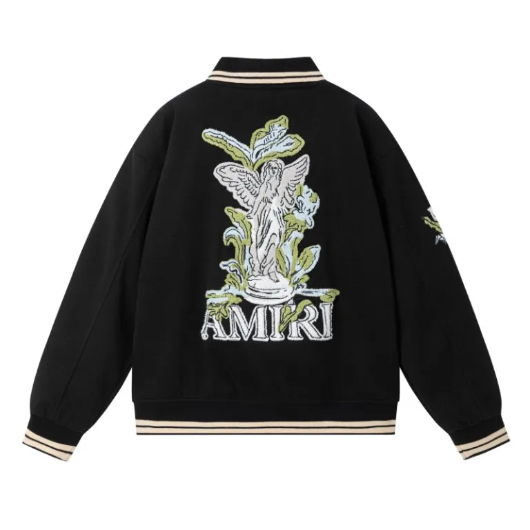 P516 7188#AMIRI Angel Goddess Towel Embroidered LOGO, Color: Black, Light Brown, Size: S M L XL
