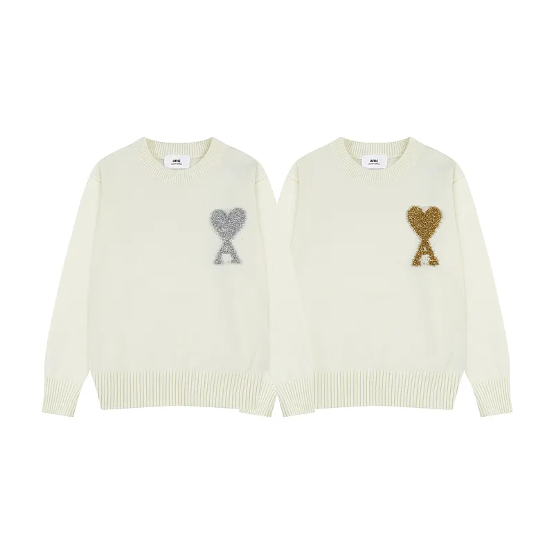 Size chart Ami Paris 2024 new autumn and winter knitted crew neck sweater SMLXL
