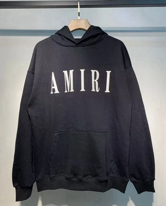 868 P220 AMIRI real shot sweatshirt black white gray military green hanging S. M. L. XL