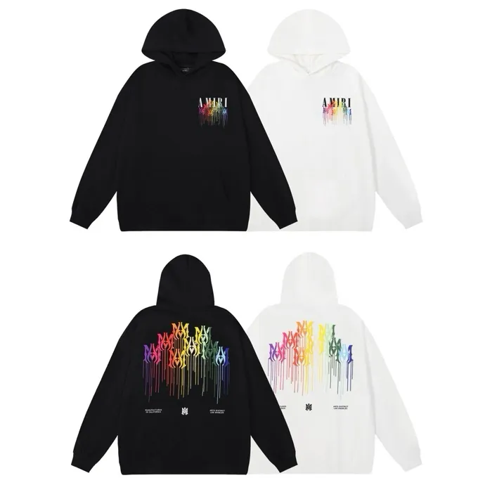 Style number: 870 P230 Fabric: 360g pure cotton terry sweatshirt AMIRI 2025 autumn and winter new logo hooded terry sweatshirt high street unisex loose classic letter jacket Color: Black White Size: S M L XL