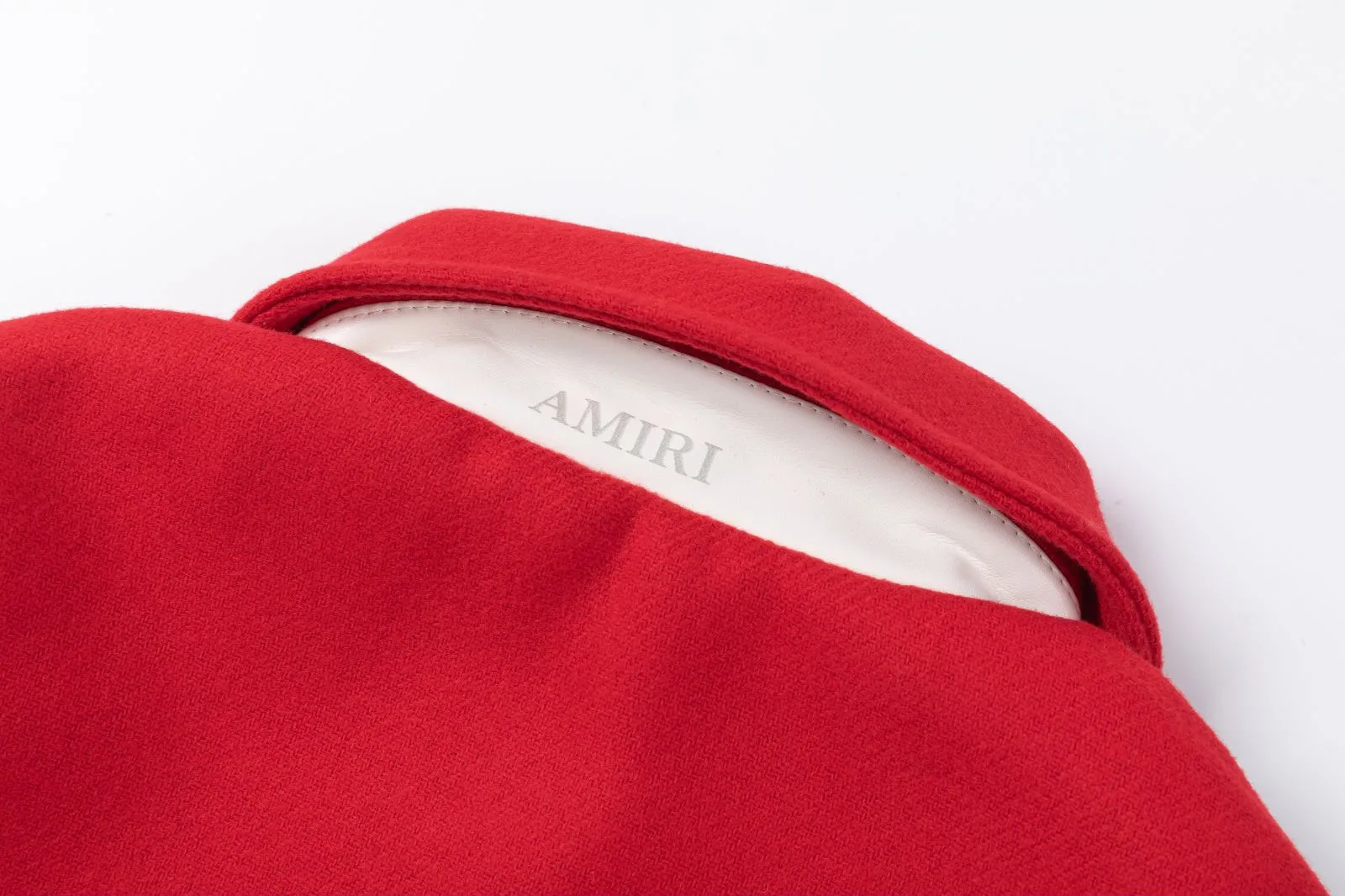 7157#P516AMIRI heavy-duty stitching embroidered jacket, color: black, red. Size: S M L XL