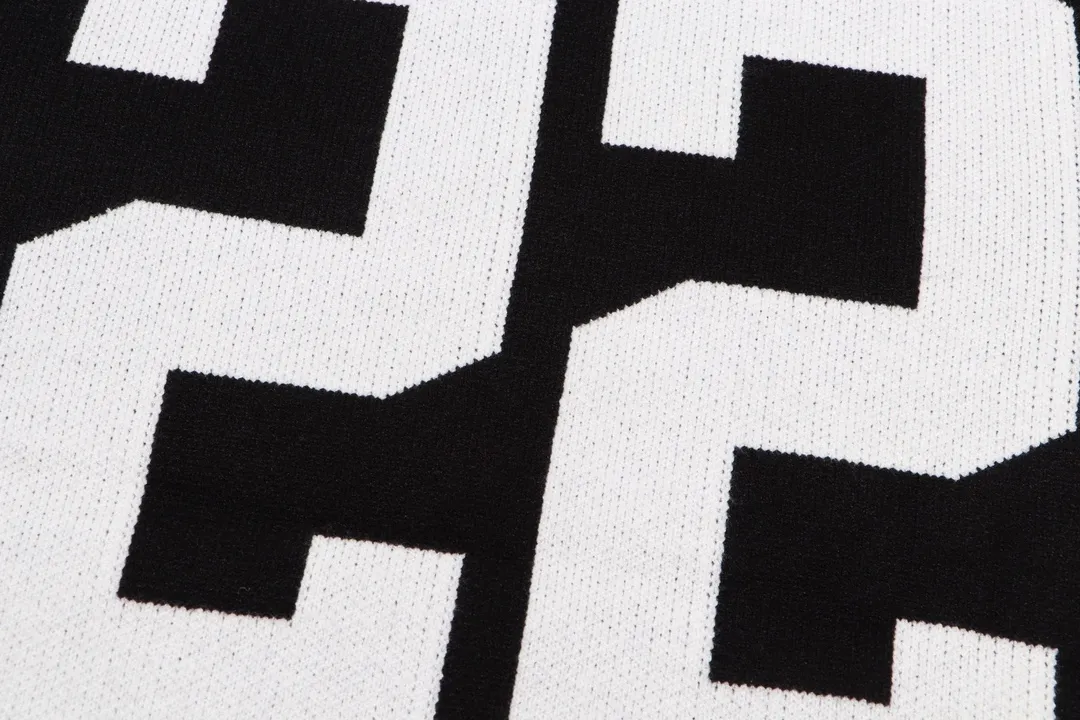 P280 AMIRI 2024 new sweater with 22 letters large logo on the back Color: White Black Size: S M L XL XXL