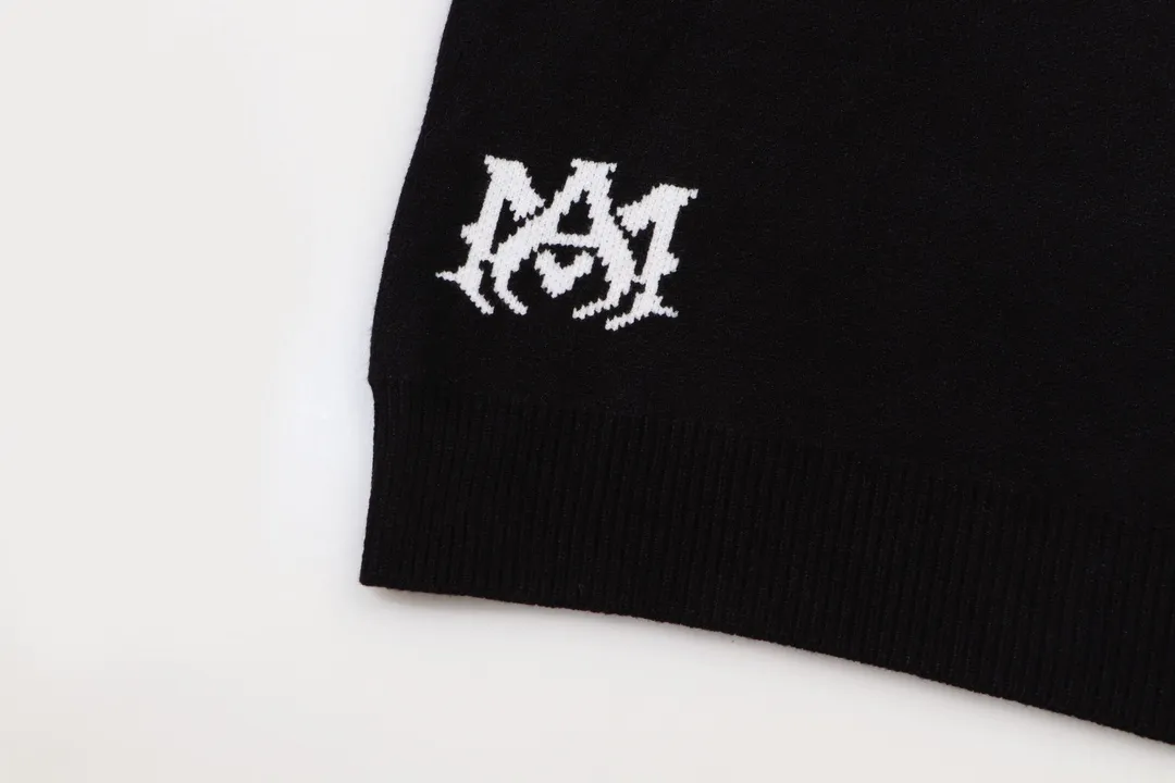 P280 AMIRI 2024 new sweater with 22 letters large logo on the back Color: White Black Size: S M L XL XXL