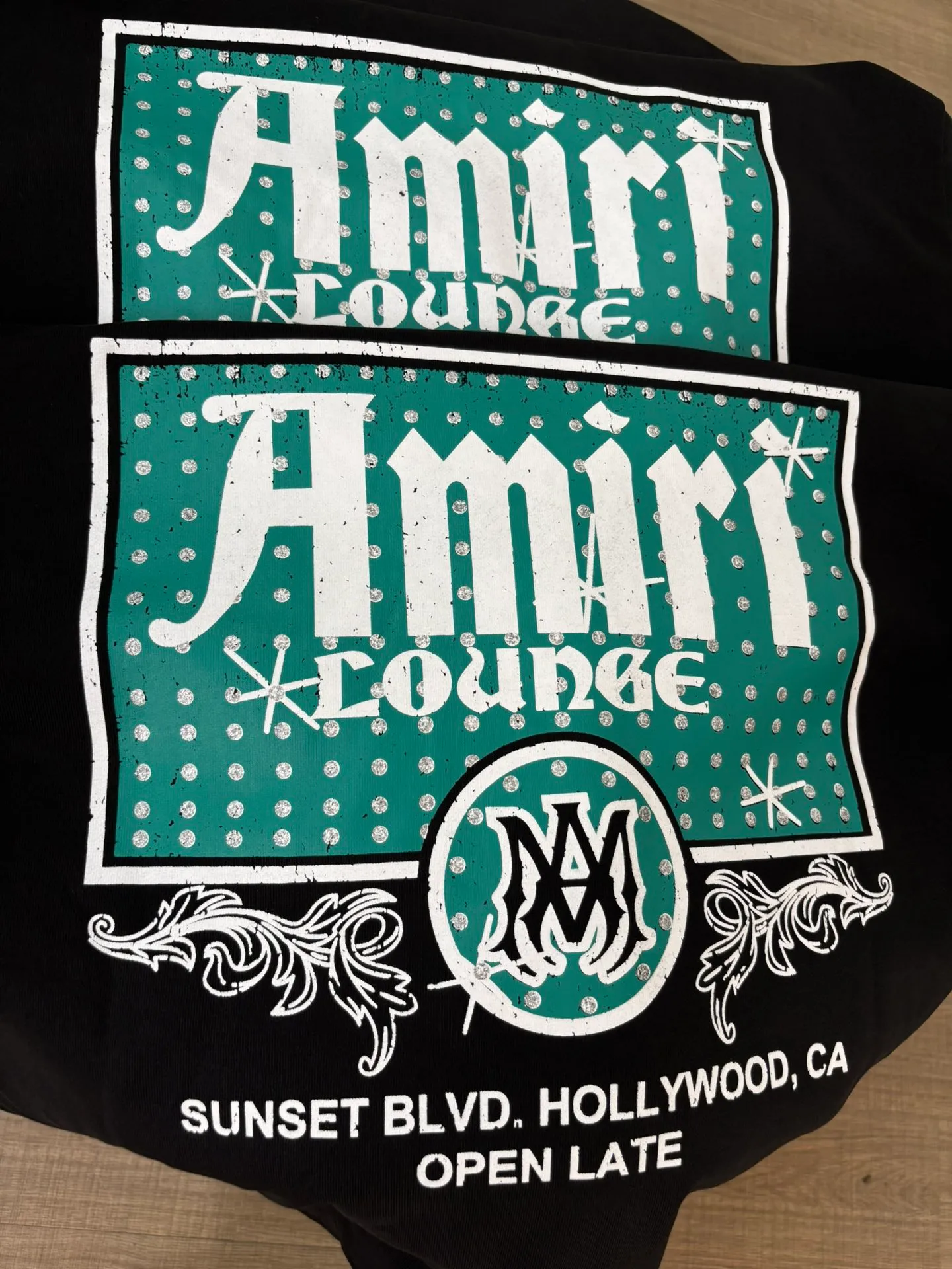 892 P230 autumn and winter new product AMIRI real shot sweatshirt black hanging shot S. M. L. XL